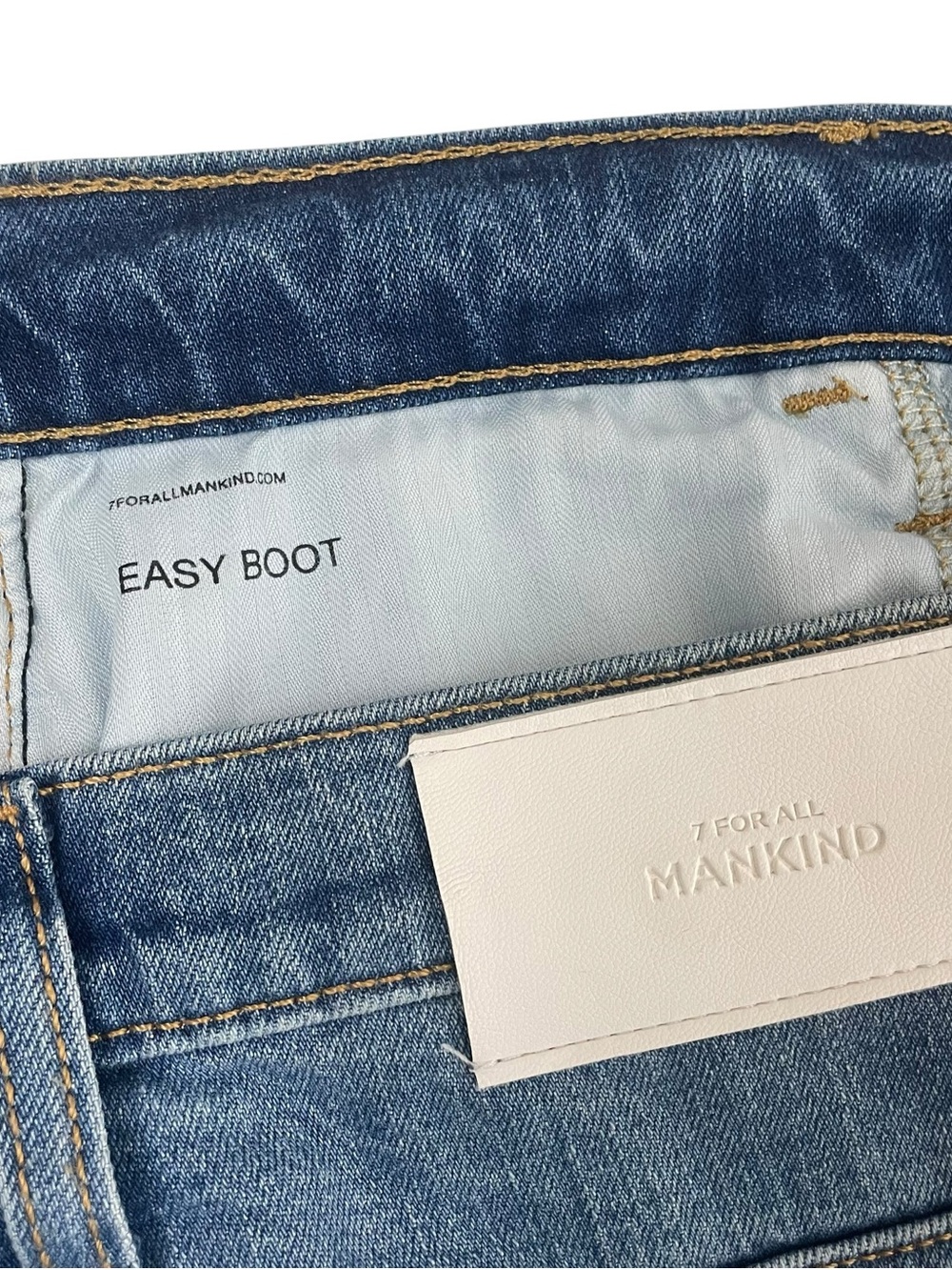 7 For All Mankind Jeans Easy Boot Garden Party 32 Organic Cotton Stretch - Picture 8 of 14